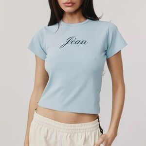 NWT With Jean Baby Blue Tee